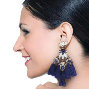1 pair tassel earring make statement fashion fringed Bohemia jewelry for party