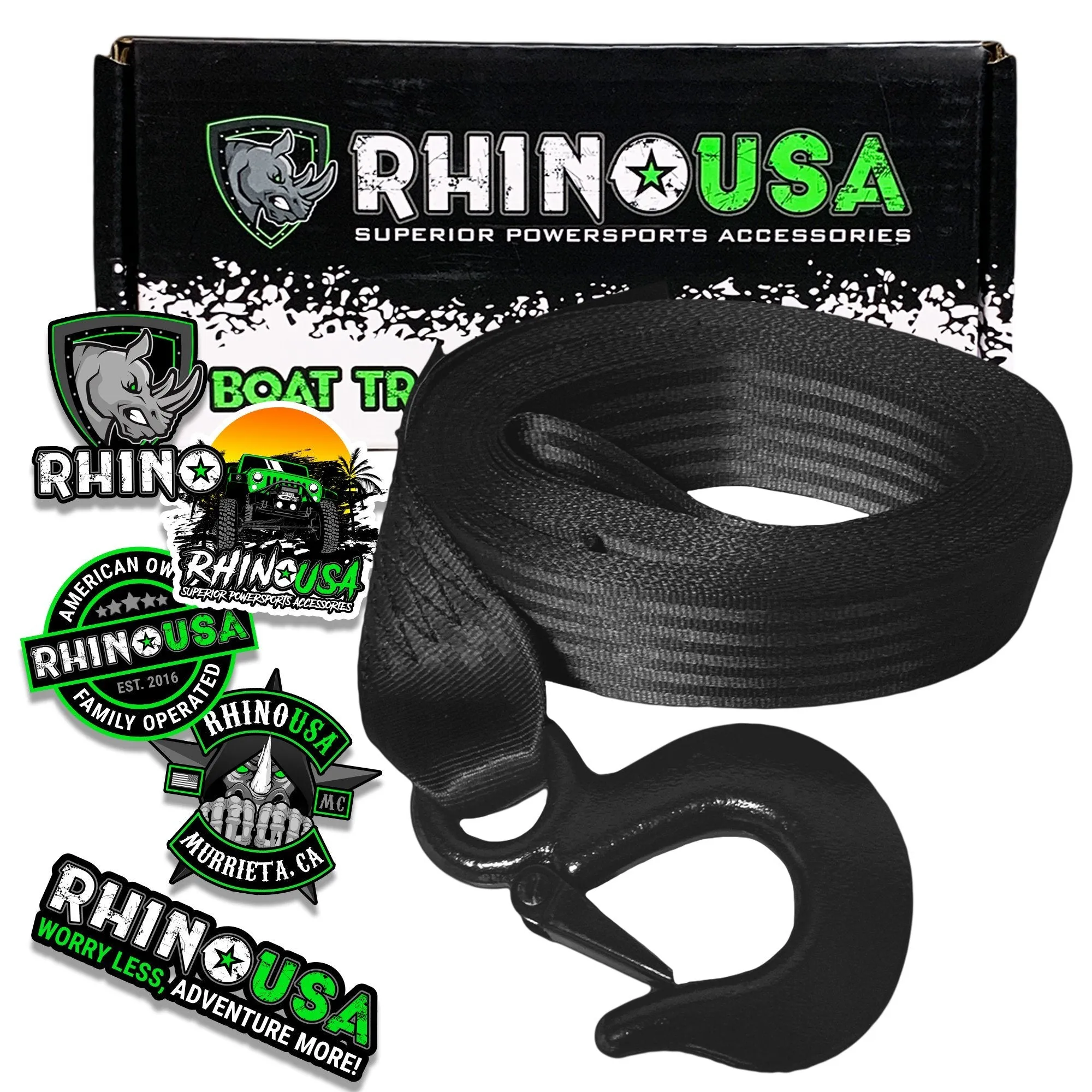 2" x 20' Boat Winch Strap w/ Hook