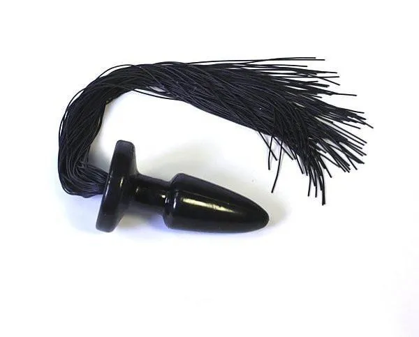 8397LT      Black Pony Play Butt Plug with Rubber Tail - LAST CHANCE - Final Closeout!