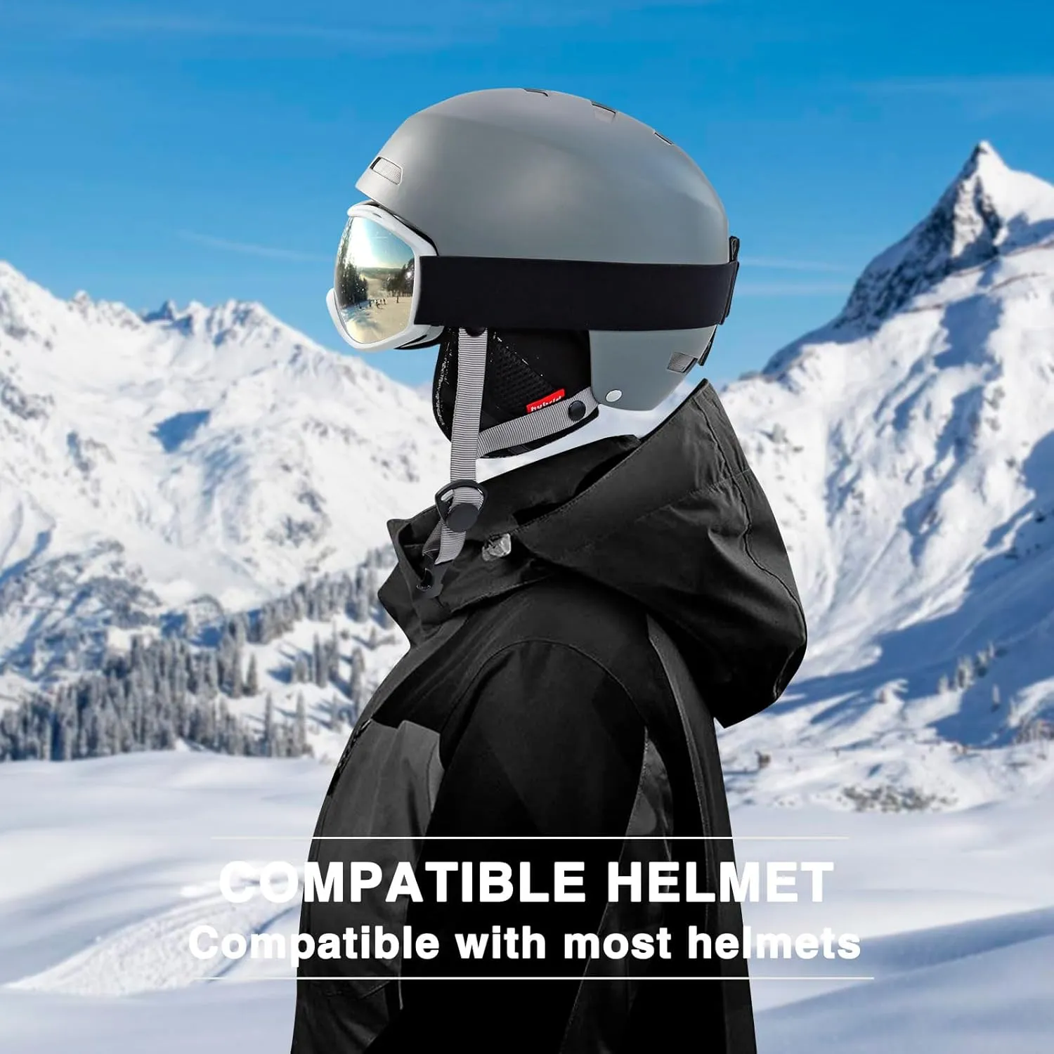 AVV Ski Goggles UV Protection, Anti-Fog Snowboard Snow Goggles OTG for Men Women Adults & Youths