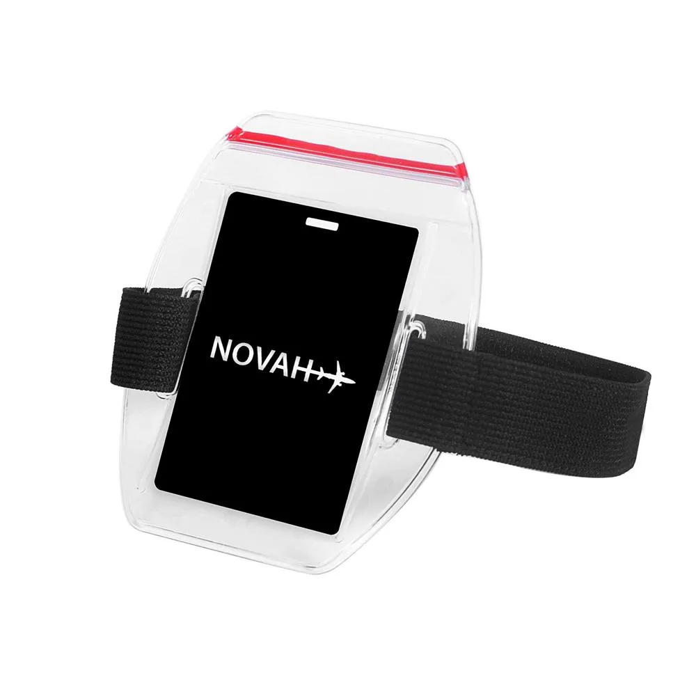 Badge Holder, Vertical, Arm Band, Resealable Zip