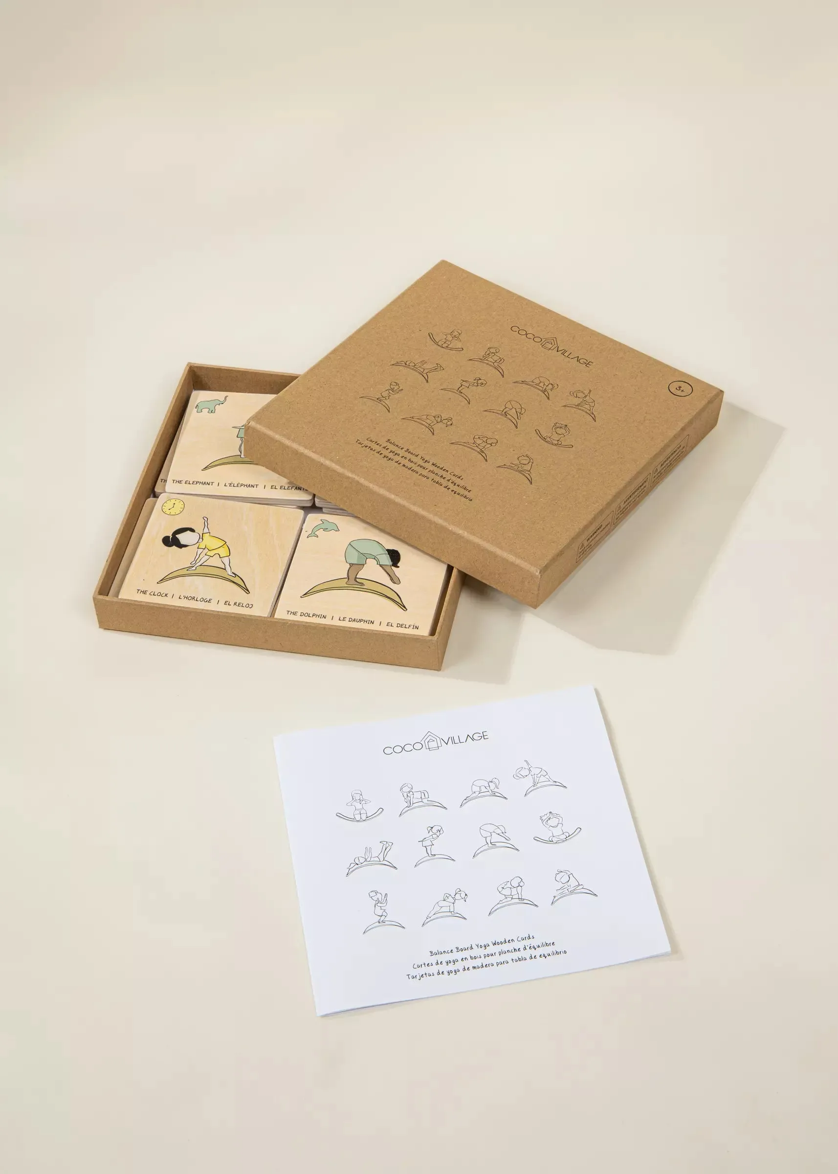 Balance Board Yoga Wooden Cards (12 pcs)
