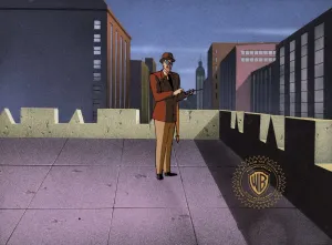 Batman The Animated Series Original Production Cel On Original Background: The Clock King