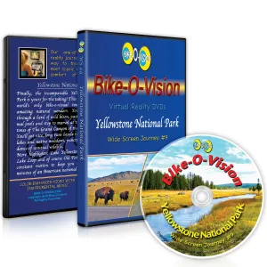 Bike-O-Vision - Virtual Cycling Adventure - Yellowstone National Park - Perfect for Indoor Cycling and Treadmill Workouts - Cardio Fitness Video (Widescreen DVD #9) [Blu-ray]