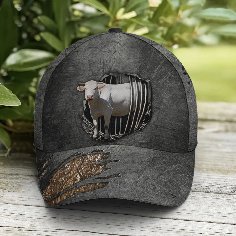 Cattle White Cow Farming Baseball Cap Coolspod