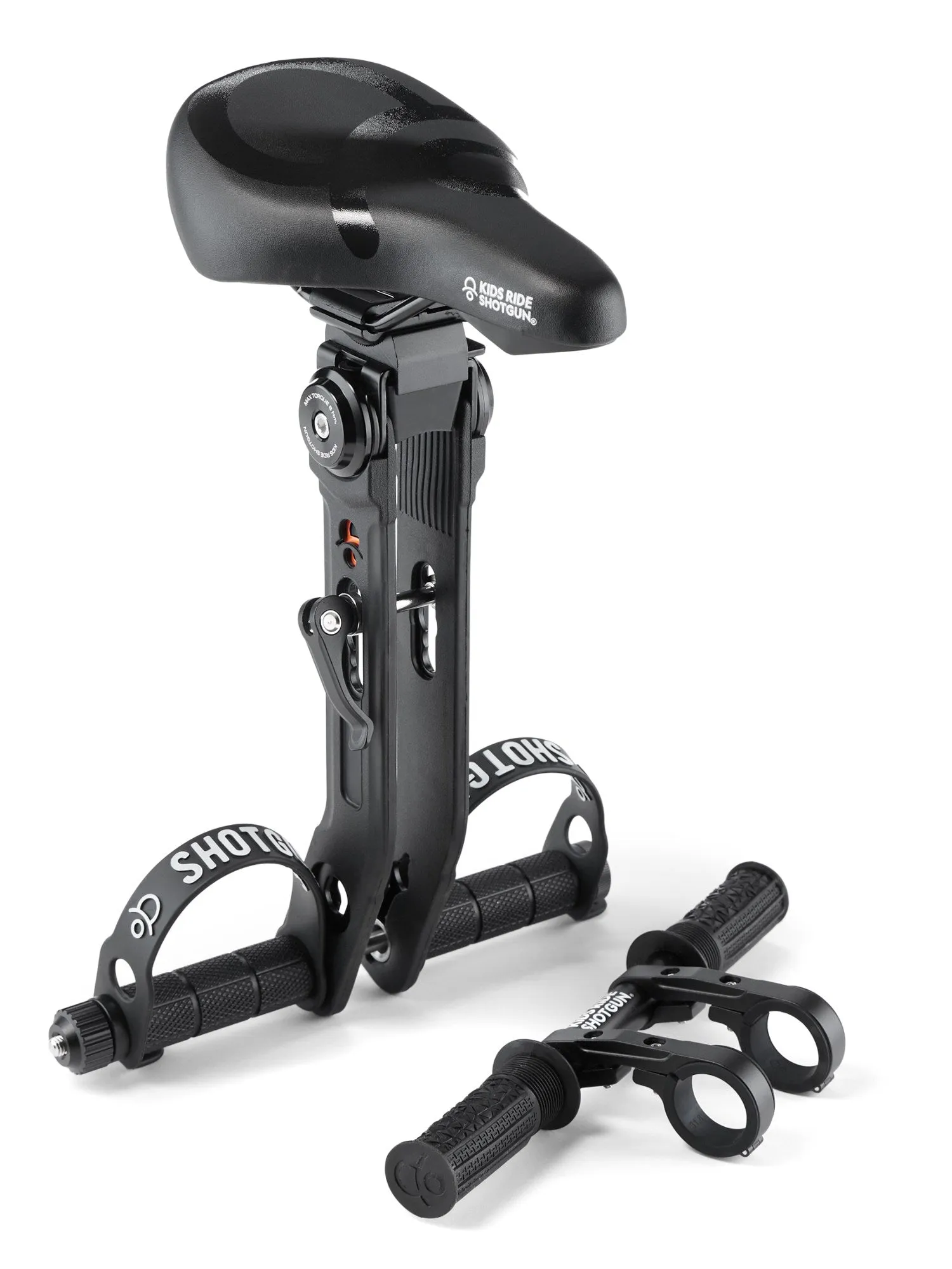 Child Bike Seat 2.0   Shotgun Handlebar Combination, Black