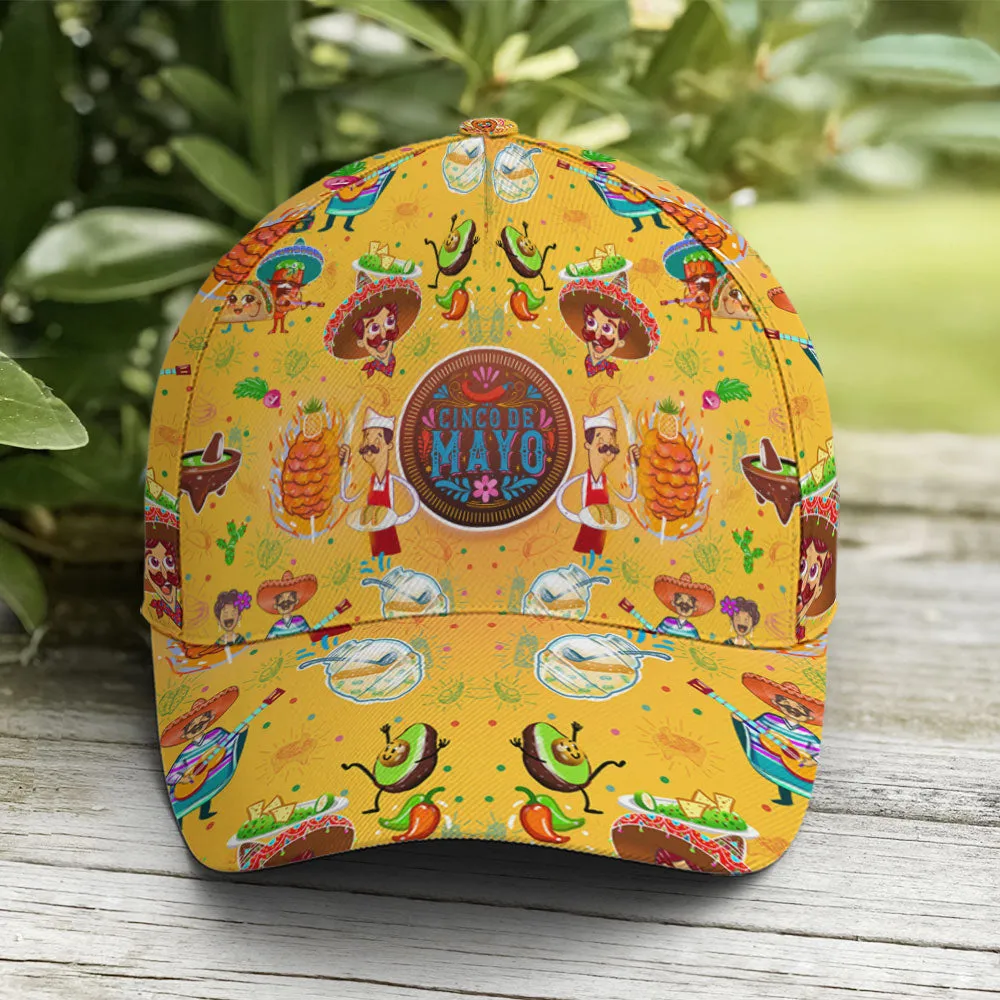 Cinco De Mayo Yellow Funny Pattern Baseball Cap Coolspod