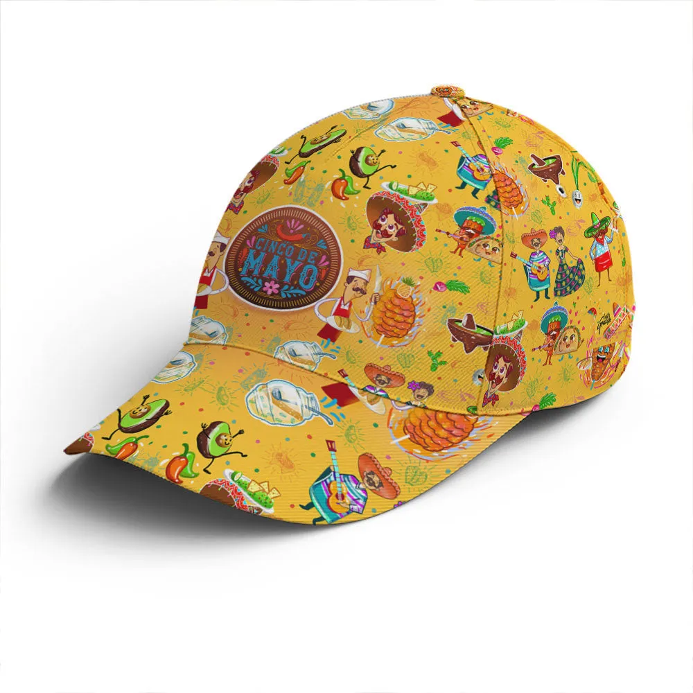 Cinco De Mayo Yellow Funny Pattern Baseball Cap Coolspod