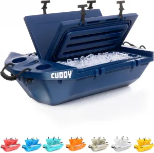 CUDDY Floating Cooler and Dry Storage Vessel for Land & Water  40QT Great for River, Beach, Kayak, Pool, & Lake - Multiple Color Options