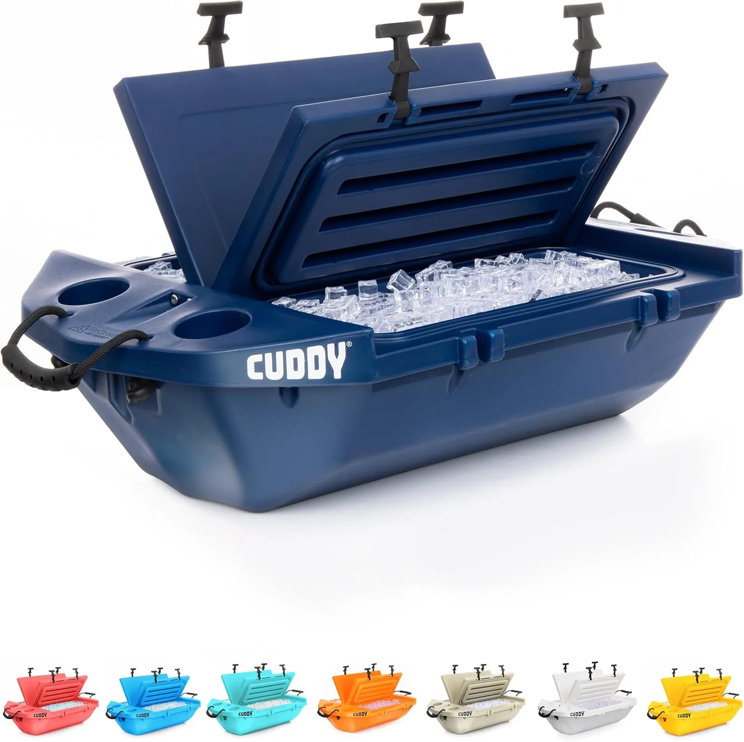 CUDDY Floating Cooler and Dry Storage Vessel for Land & Water  40QT Great for River, Beach, Kayak, Pool, & Lake - Multiple Color Options