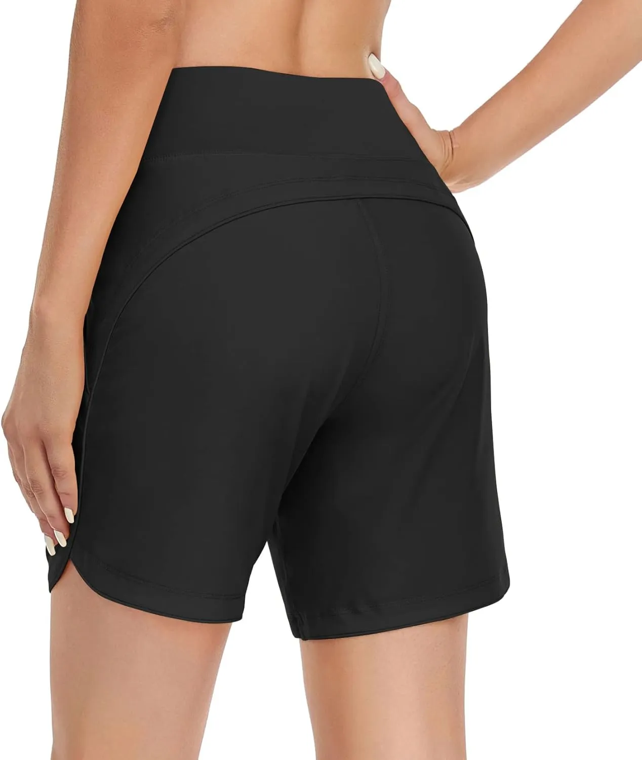 DAYOUNG Women's High Waisted Swim Skirt Tummy Control Board Shorts with Pocket Beach Bottoms with Liner