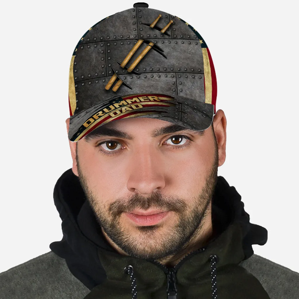 Drummer Dad Cap Hat Father Classic Cap Gift For Drum Drummer Dad