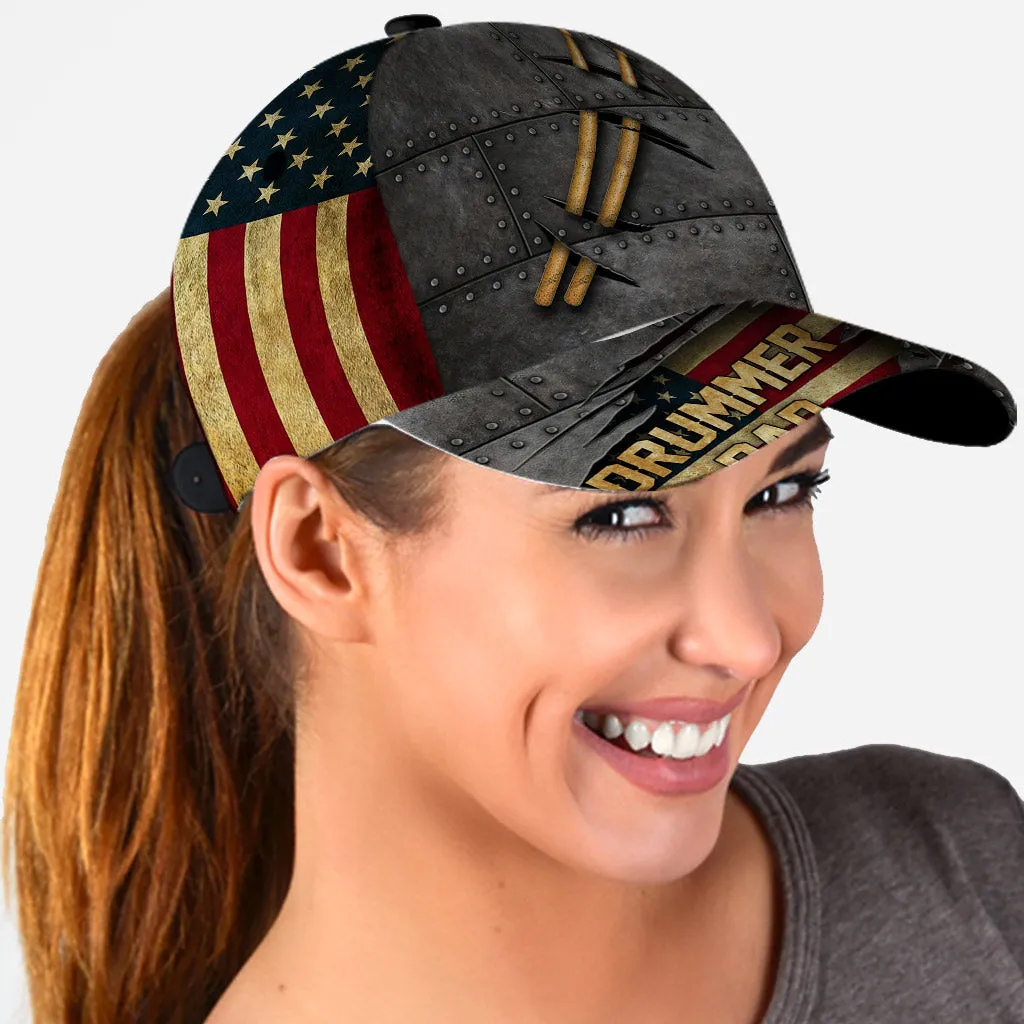 Drummer Dad Cap Hat Father Classic Cap Gift For Drum Drummer Dad