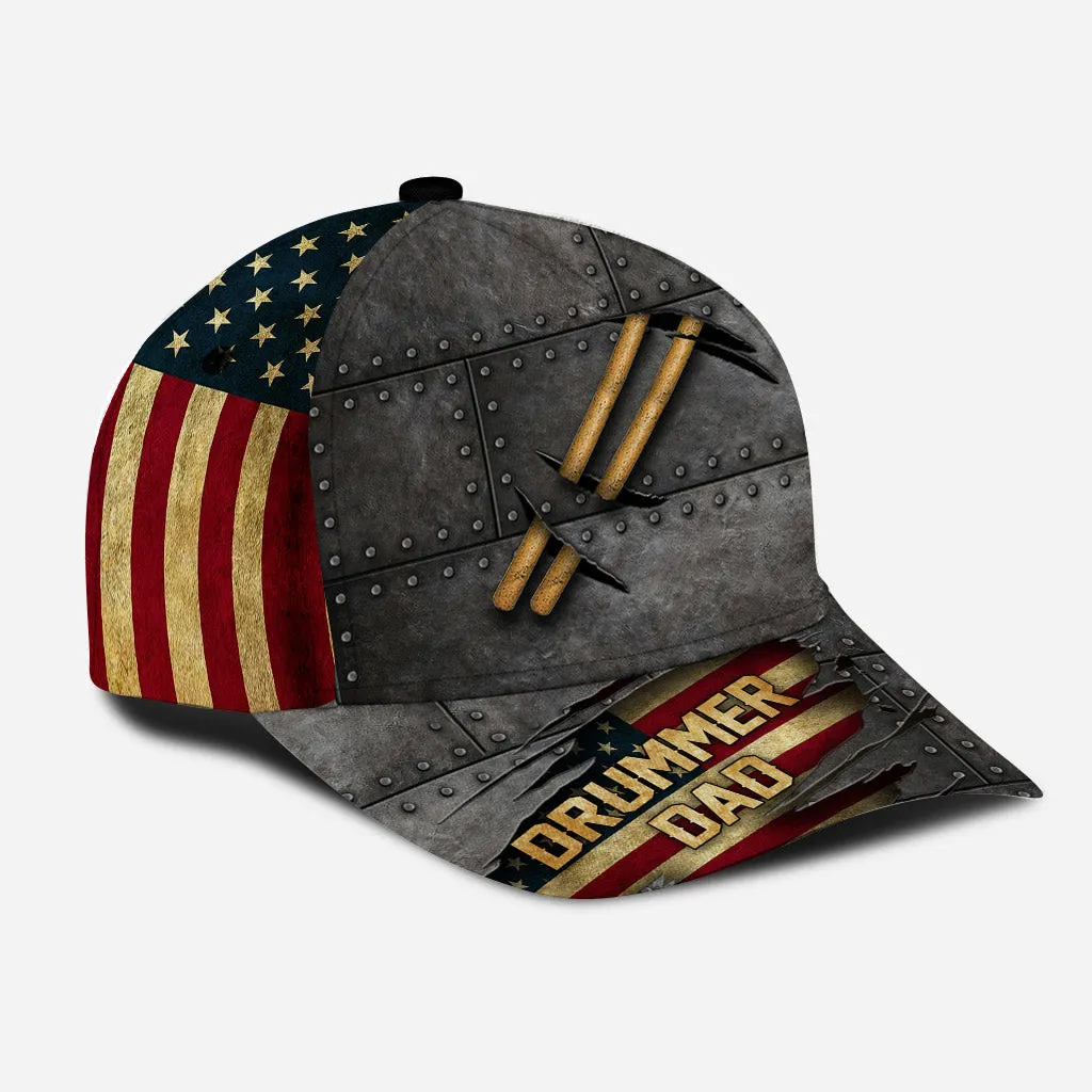 Drummer Dad Cap Hat Father Classic Cap Gift For Drum Drummer Dad