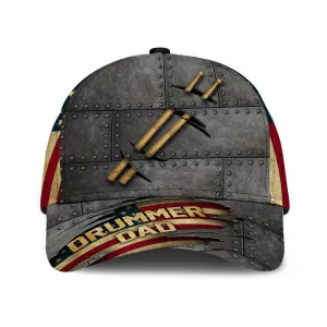 Drummer Dad Cap Hat Father Classic Cap Gift For Drum Drummer Dad
