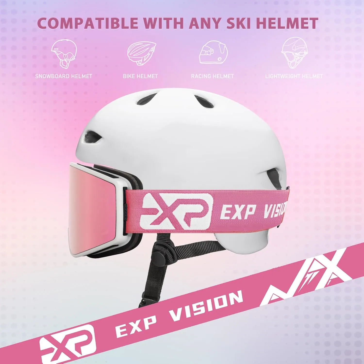 EXP VISION Ski/Snowboard Goggles Parent-child Snow Goggles Over Glasses for Men, Women Youth Kids