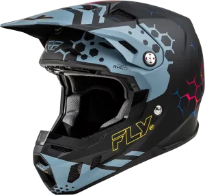 Fly Racing Youth Formula CC Tektonic Helmet Matte Blk/Slate/Blue