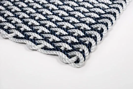 Fog Gray/Navy Rope Doormat