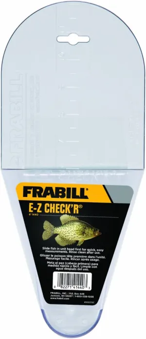 Frabill EZ Crappie Check'R Fish Measurer, Measures up to 12 In. Crappie Measuring Device, Quick and Easy Alternative to Fishing Measuring Tape, Durable Construction, Easy to Clean