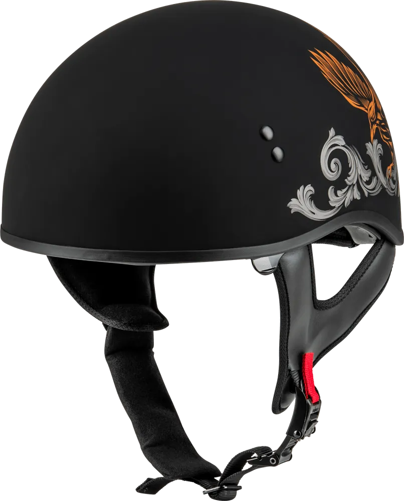 Gmax HH-65 Corvus Helmet Matte Black/Silver/Orange