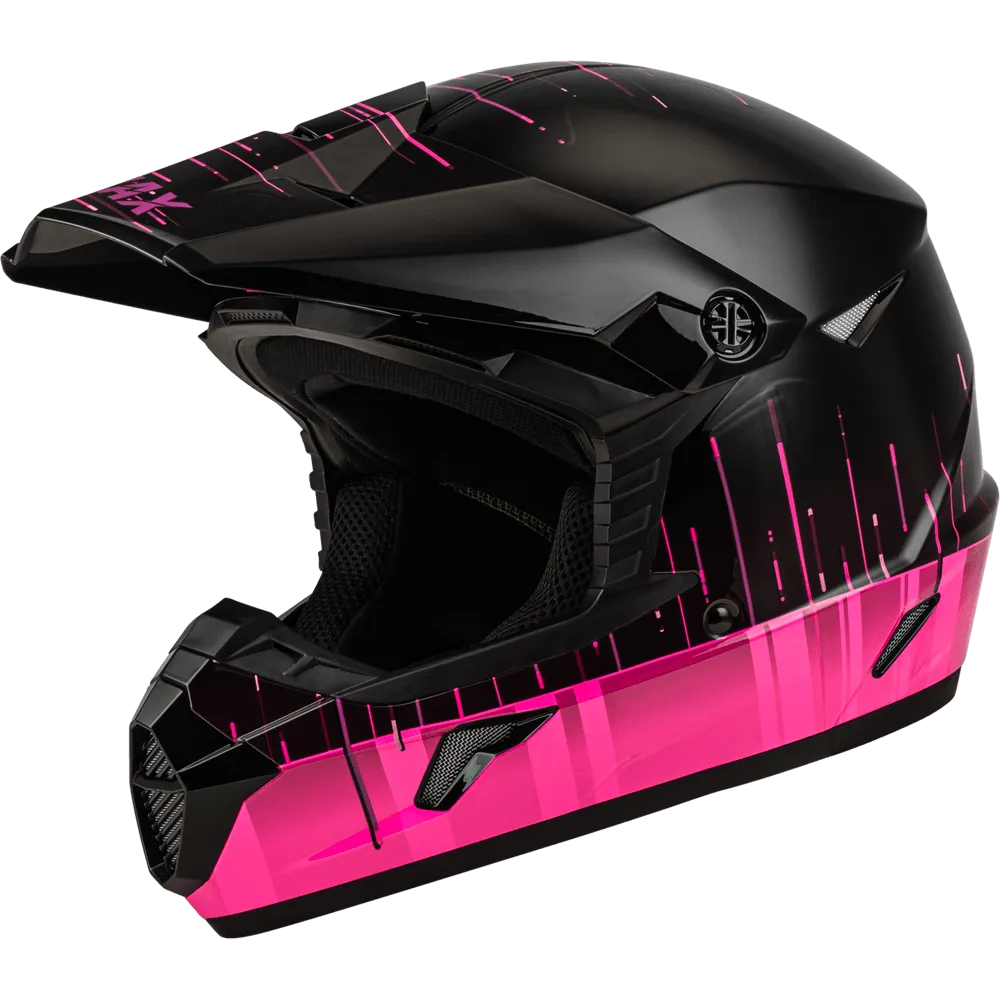 Gmax Youth MX-46Y Frequency Offroad Helmet Black/Pink