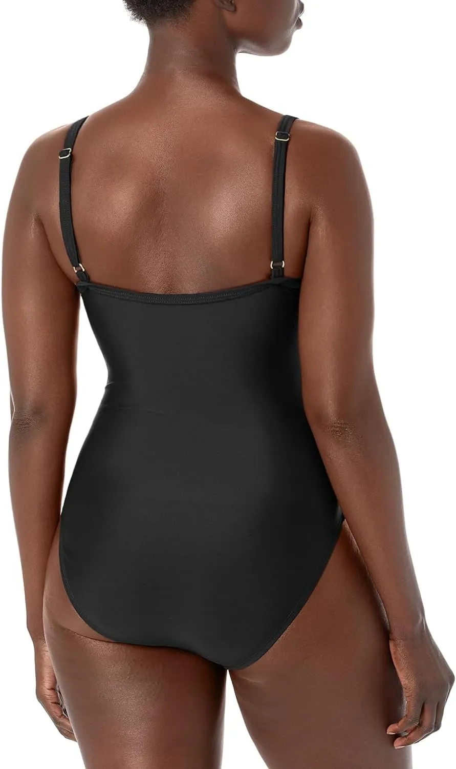 Hilor Women's Underwire One Piece Swimsuit Ruched Tummy Control Bathing Suits Push Up Twist Front Swimwear Monokini