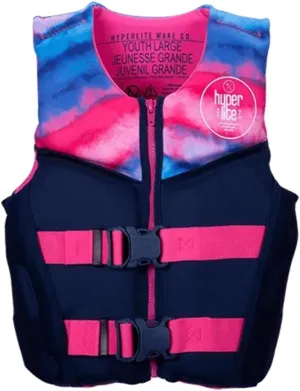 Hyperlite indy CGA Kids Wakeboard Vest Blue/Black Sz L