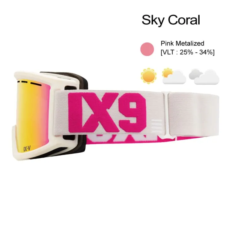 Ixnine IX5-11 Snow Goggles-SKY CORAL [Korean Brand]