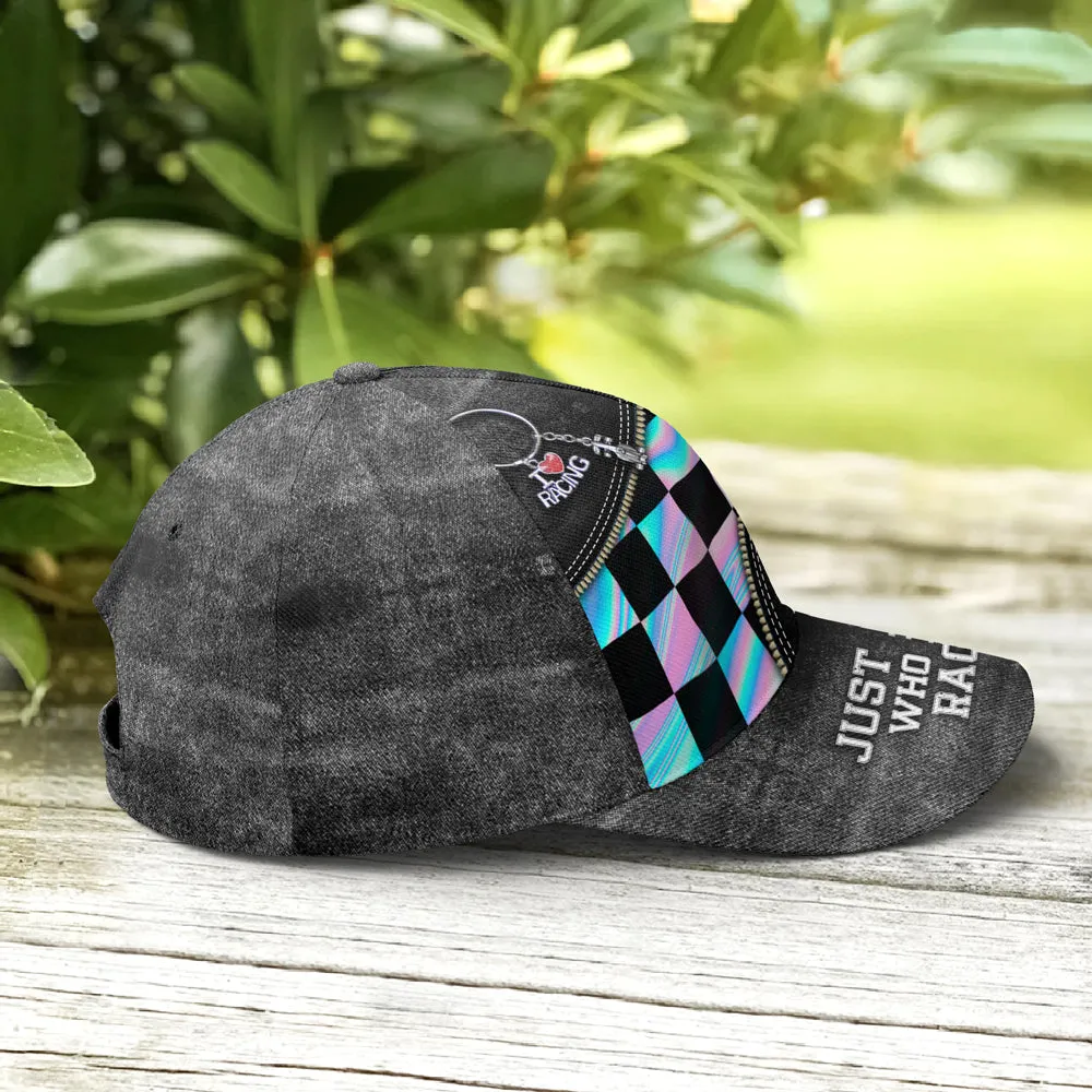 Just A Girl Who Loves Racing Black Jean Style Baseball Cap Coolspod