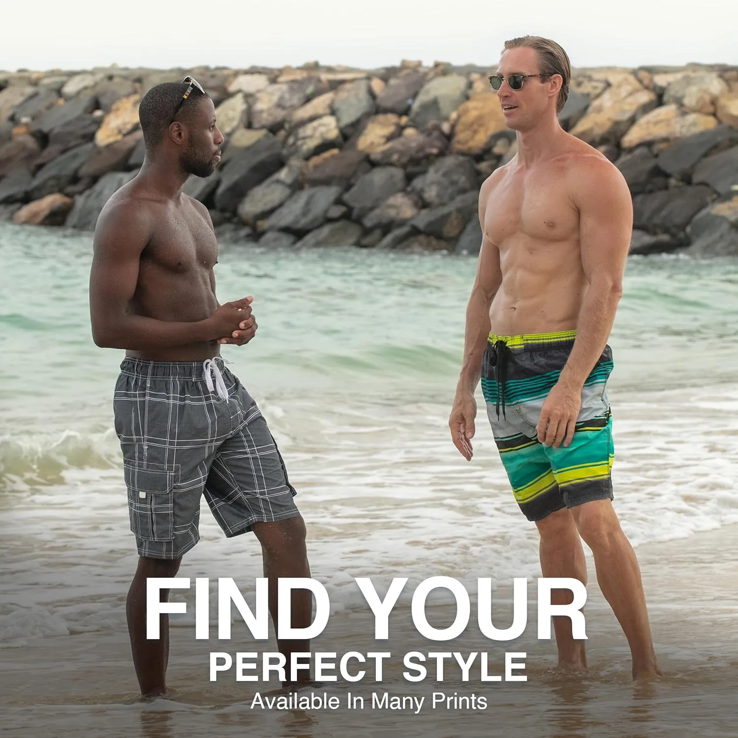 Kanu Surf Flex Men's Swim Trunks Quick-Dry Bathing Suit Men, 9" Inseam (Regular & Extended Sizes)