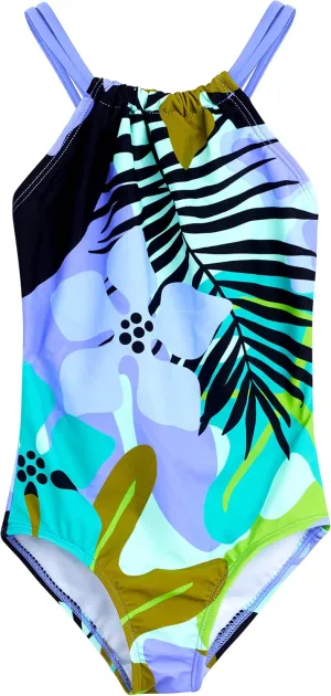 Kanu Surf Girls' Jasmine Beach Sport Halter One Piece Swimsuit