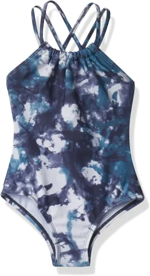 Kanu Surf Girls' Jasmine Beach Sport Halter One Piece Swimsuit