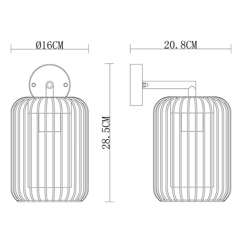 Koda Black Outdoor Wall Light