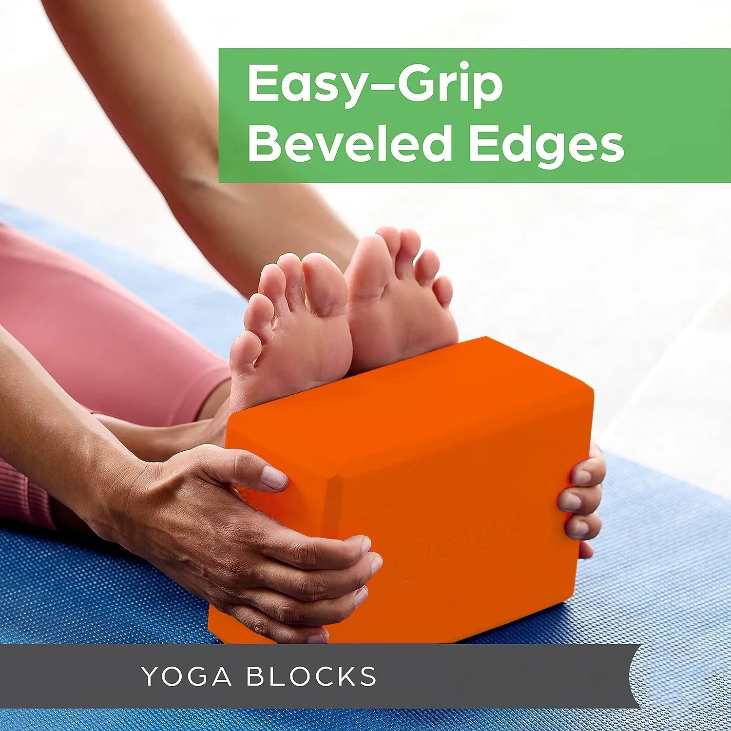 Kuber Industries High-Density Yoga Block|Lightweight & Portable Yoga Brick|Improve Strength & Flexibility-Pack of 4 (Orange)