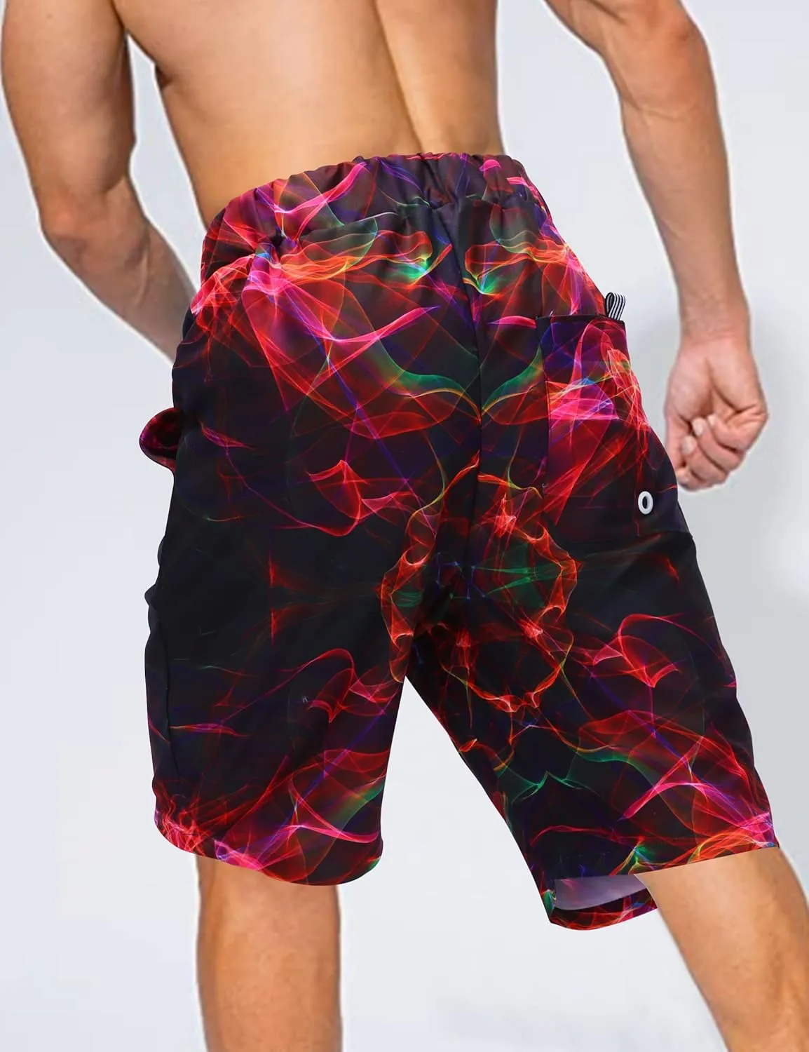 KYKU Swimming Trunks Men Swim Shorts Swimwear Beachwear Board Shorts with Pocket