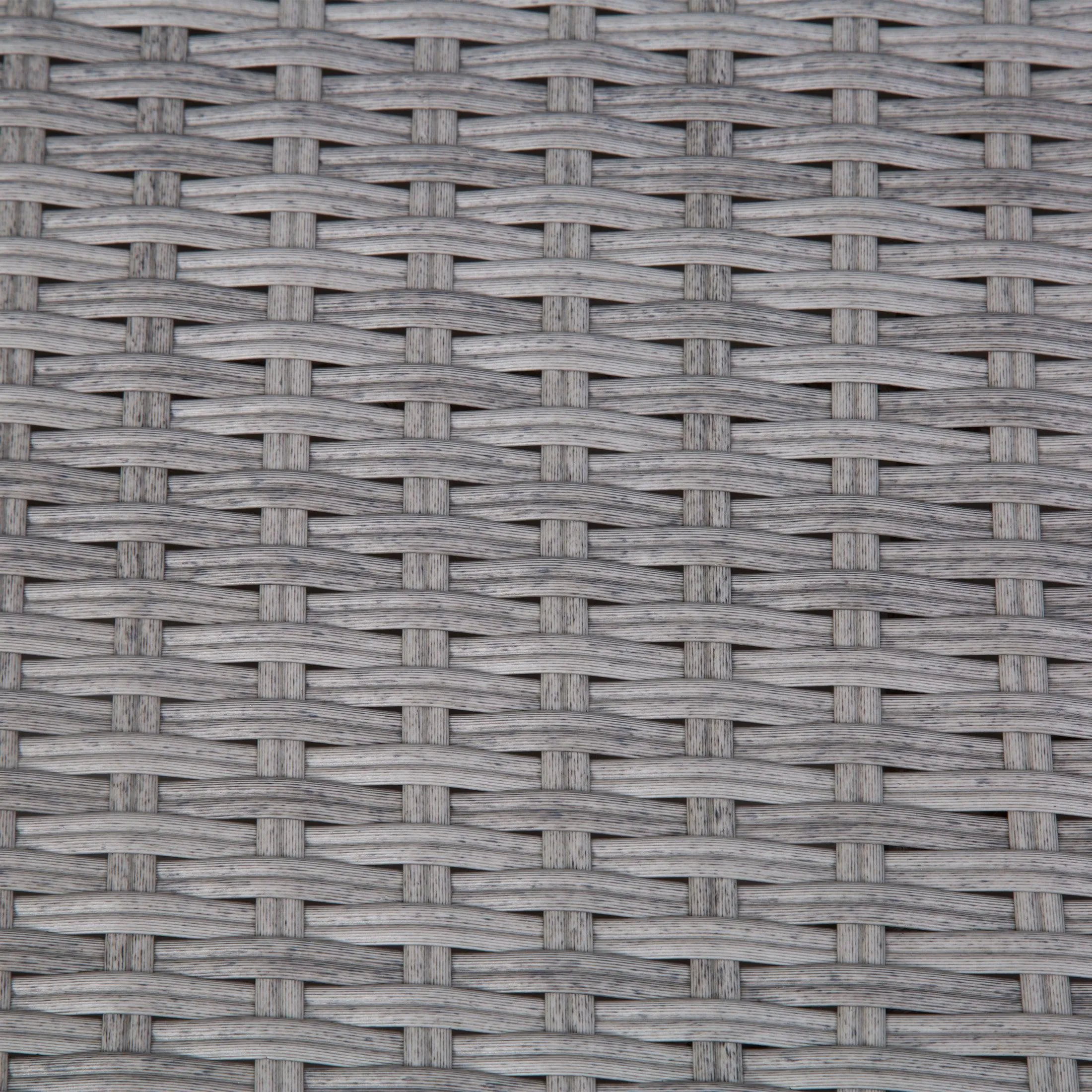 London 4-Piece Modular Outdoor Patio Rattan Wicker Sofa Gray/Ivory