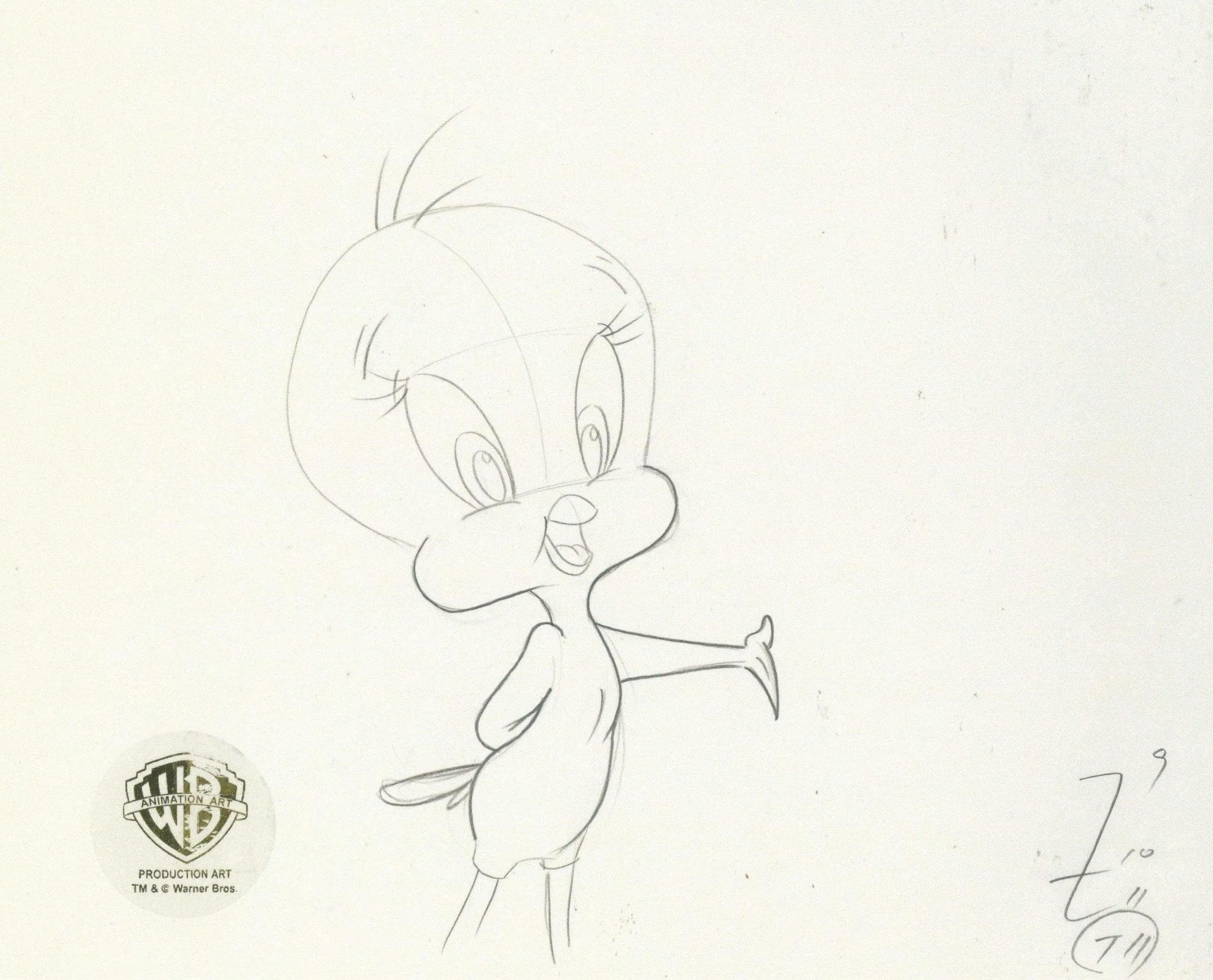 Looney Tunes Original Production Drawing:  Tweety Bird