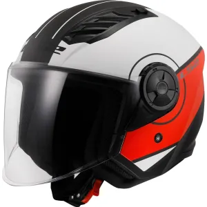 Ls2 Of616 Airflow Open face Hemet White Red-06