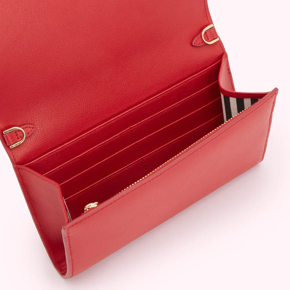 LULU RED JUNIPER CHAIN WALLET