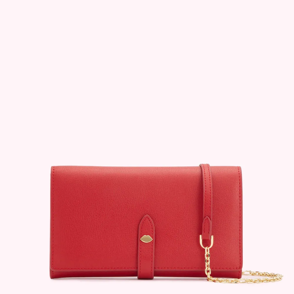 LULU RED JUNIPER CHAIN WALLET