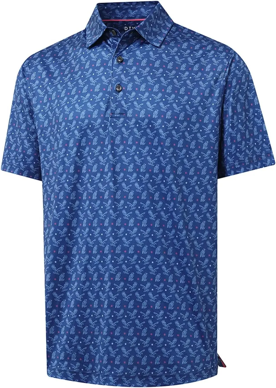 Men' s Golf Shirts Short Sleeve Print Performance Moisture Wicking Dry Fit Golf Polo Shirts for Men