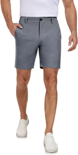 Men's Cotton Summer Beach Shorts Classic Fit Flat Front Stretch Solid Chino Golf Shorts