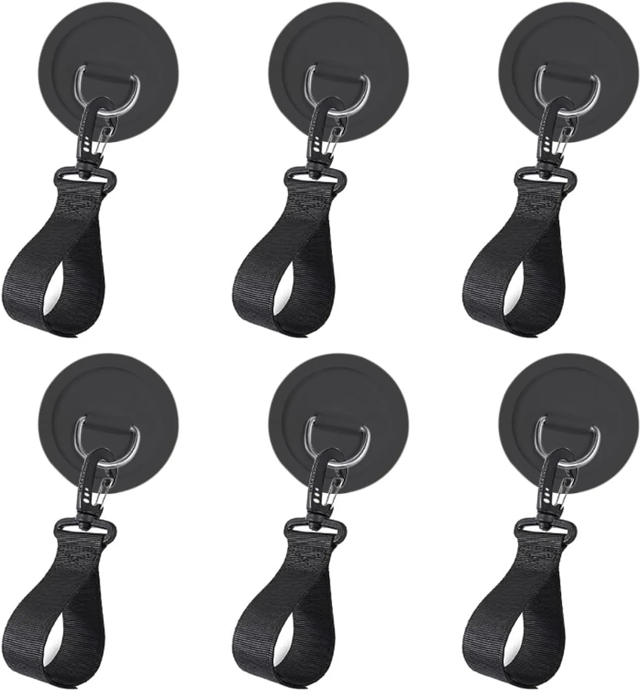 Mgoodoo Stainless Steel D-Ring Patch, 6 Pairs of Paddle Clips and D-Ring PVC Patches, NO Glue Included
