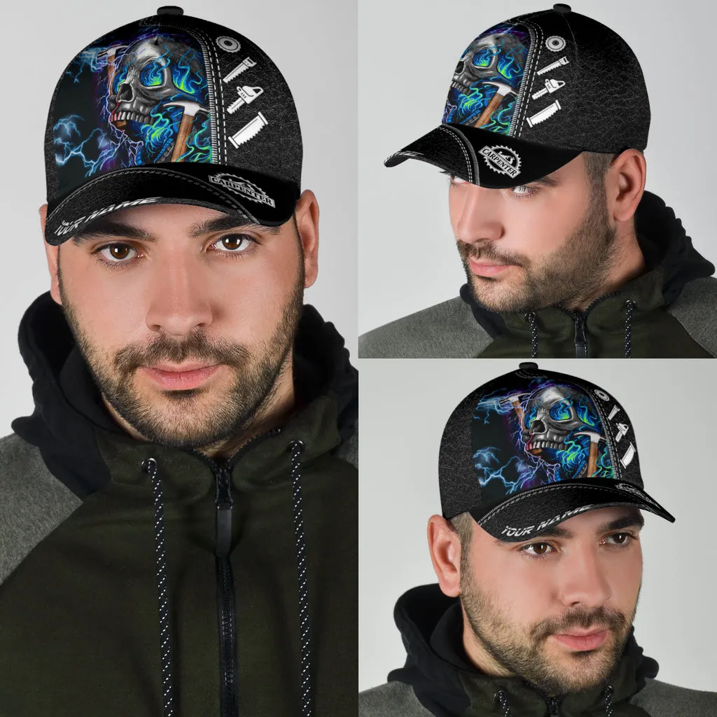 Personalized Name Carpenter Classic Cap Skull Carpenter Baseball Cap Hat