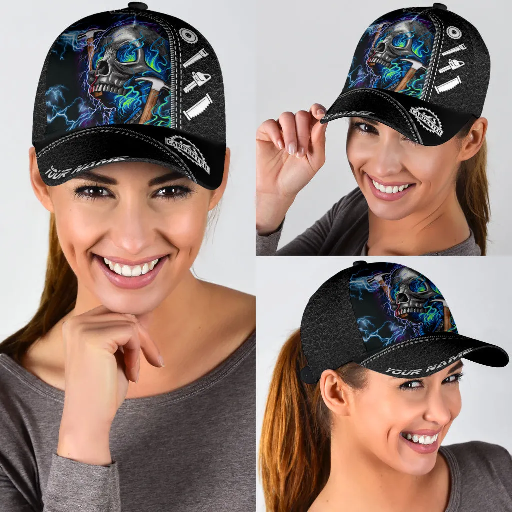 Personalized Name Carpenter Classic Cap Skull Carpenter Baseball Cap Hat