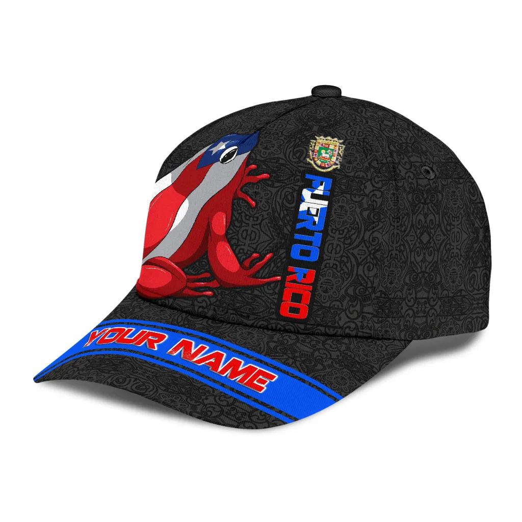 Personalized Puerto Rico Coqui Frog All Printed Classic Cap, Unisex Cap Hat For Puerto Rican