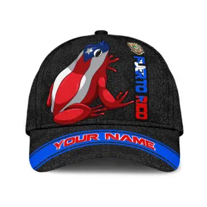 Personalized Puerto Rico Coqui Frog All Printed Classic Cap, Unisex Cap Hat For Puerto Rican