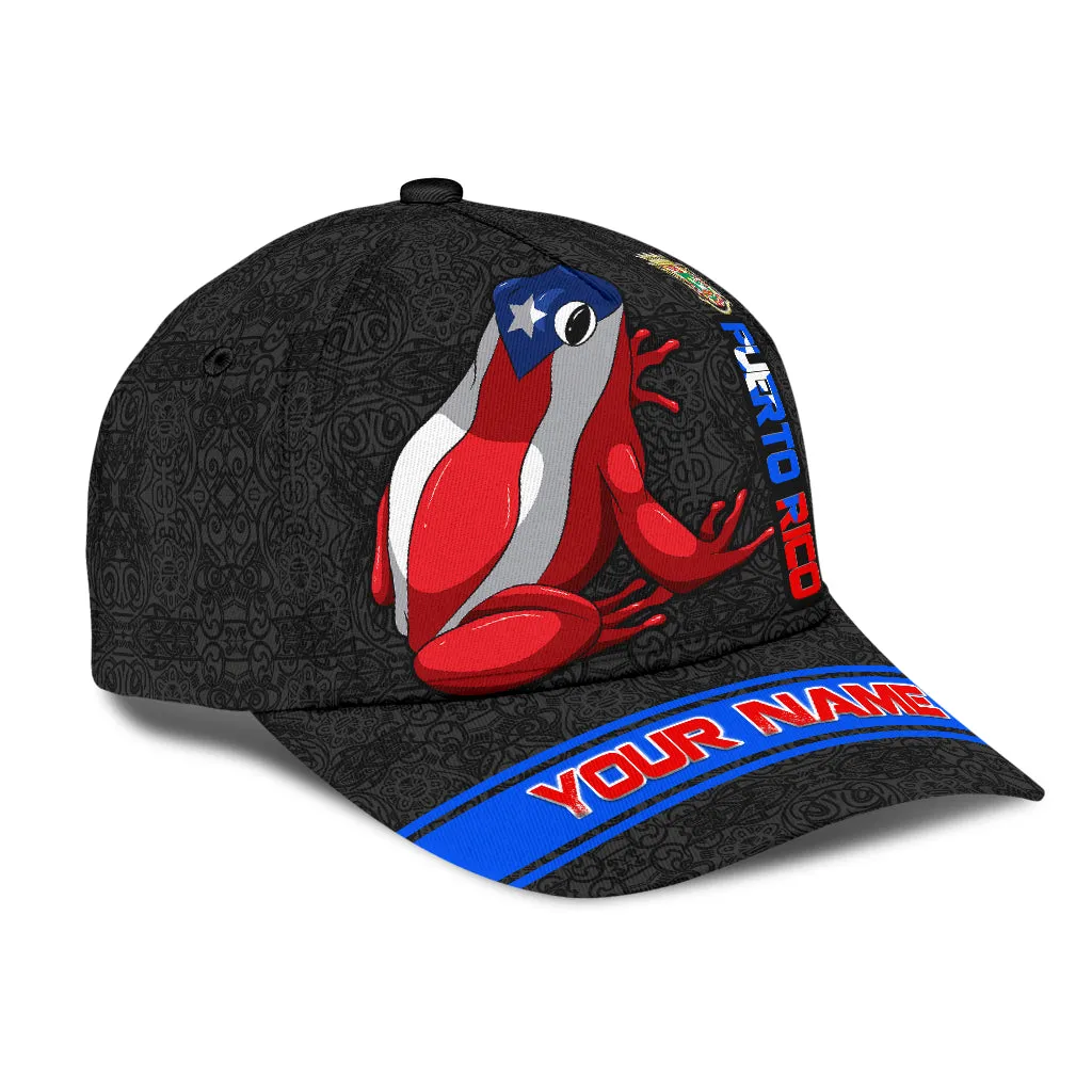 Personalized Puerto Rico Coqui Frog All Printed Classic Cap, Unisex Cap Hat For Puerto Rican