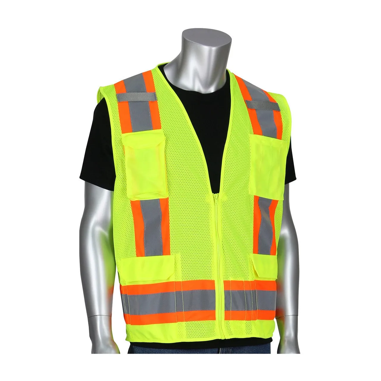 PIP ANSI Type R Class 2 Two-Tone Mesh Surveyors Vest