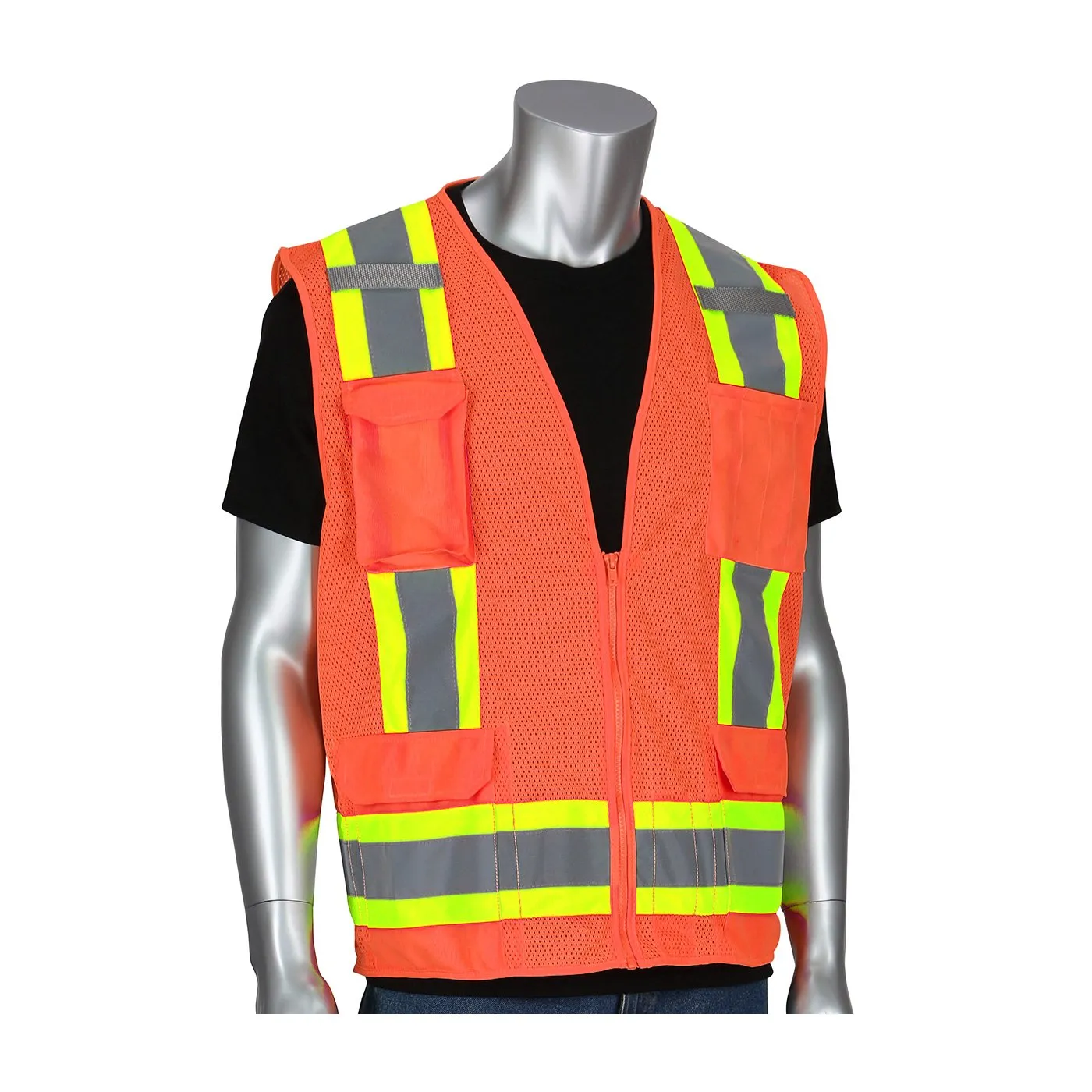 PIP ANSI Type R Class 2 Two-Tone Mesh Surveyors Vest